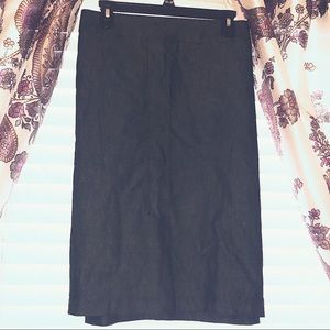 Talbots sz 24 Black denim midi skirt